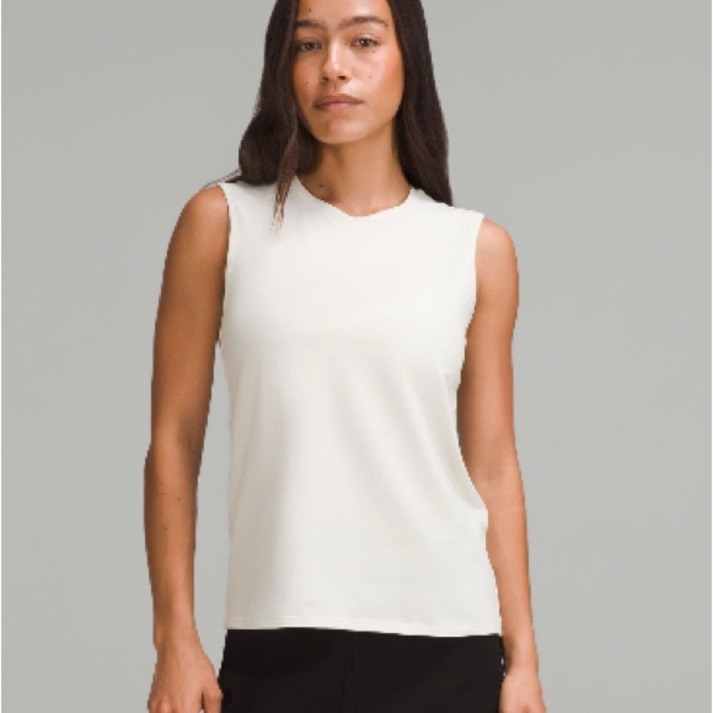 Lululemon Organic Cotton Sleeveless Cream Top